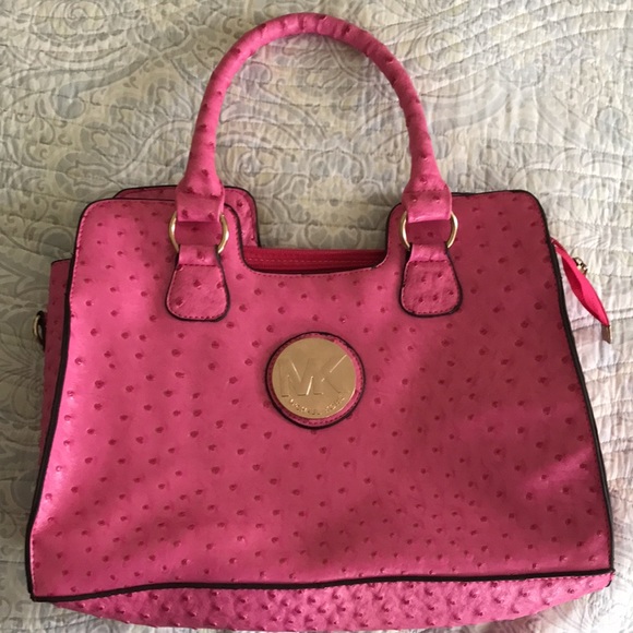 Michael Kors Pink Textured Handbag - Large - Picture 9 of 9